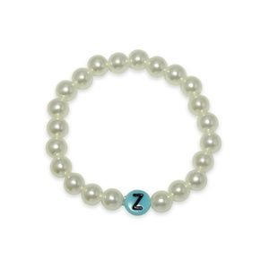 PEARL INITIAL STRETCH BRACELET NEW